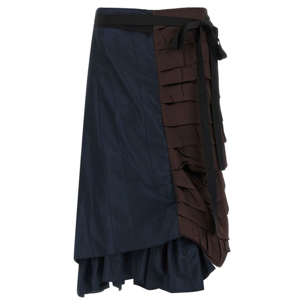 Prada Multicolor Silk Midi Women's Skirt
